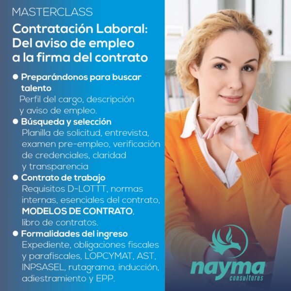 MasterClass – Contratación Laboral: Del aviso de empleo a la firma del contrato