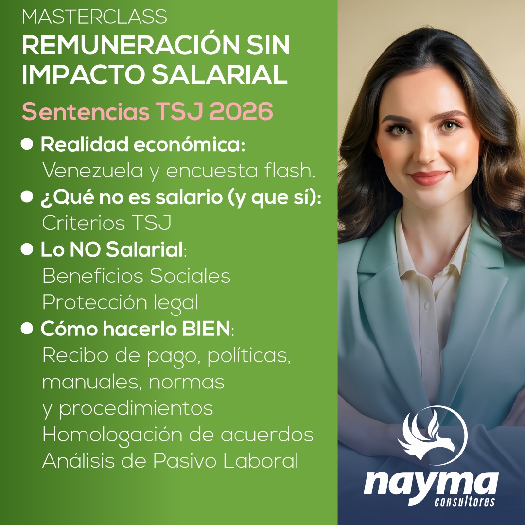 MasterClass – Remuneración sin Impacto Salarial ¡BIEN HECHA! - Sentencias TSJ 2026